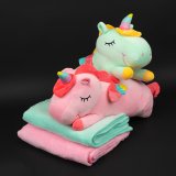 М'яка іграшка Подушка з Пледом Єдиноріг 60 см