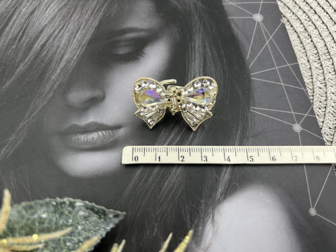 Металеві краби для волосся. 4 см. Метелик золото - Купити