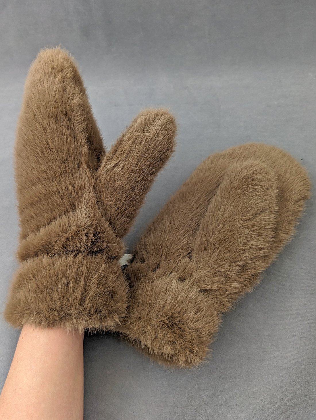 Утеплені хутряні рукавиці для зими INNOE 85005-4 Коричневий - Innoe