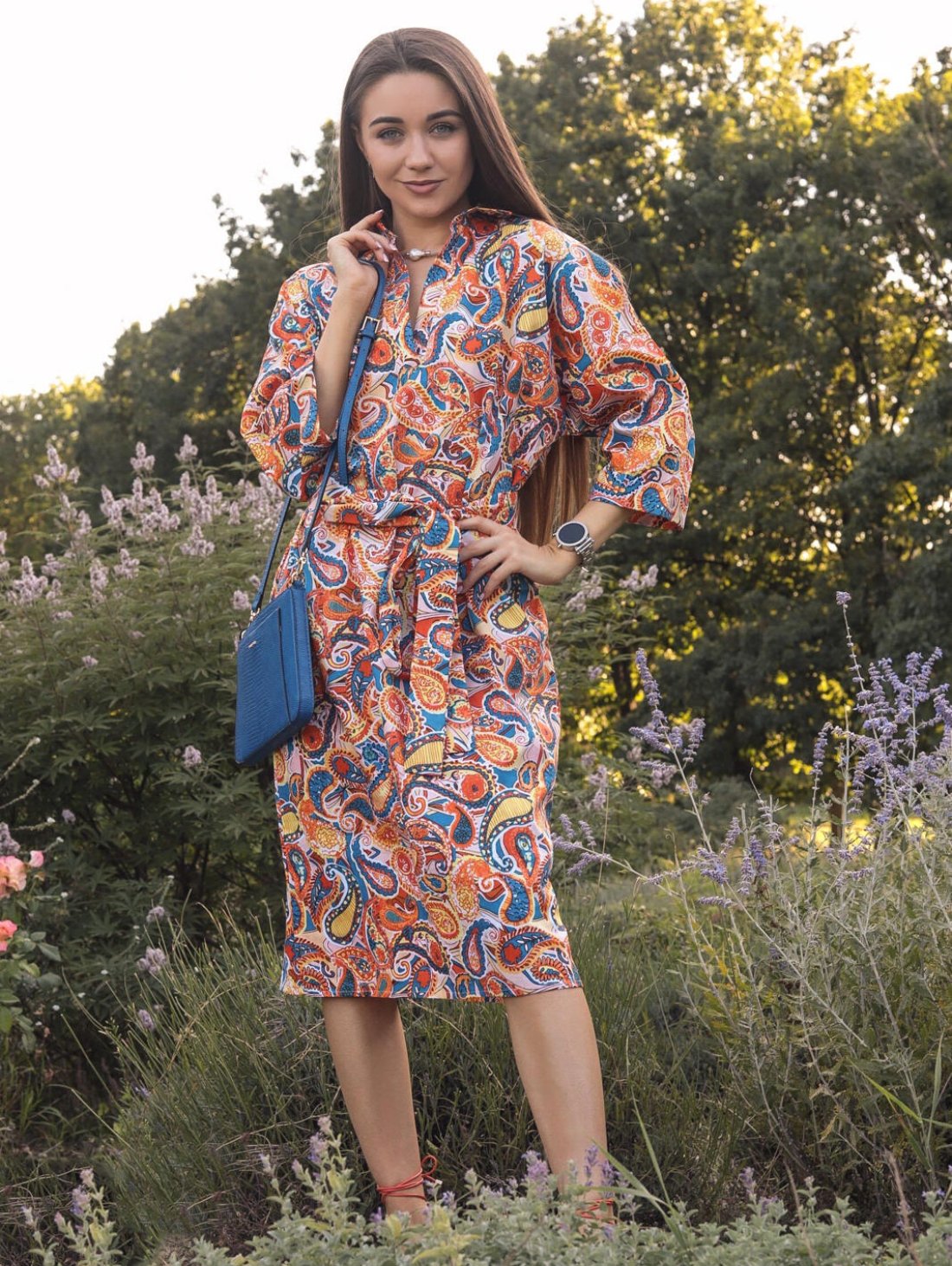 Платье-трапеция Innoe из хлопка-1