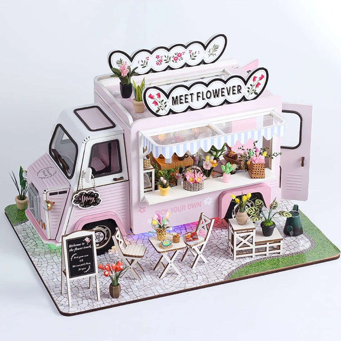 Румбокс Квіткова машинка конструктор Meet Flower Car + купол