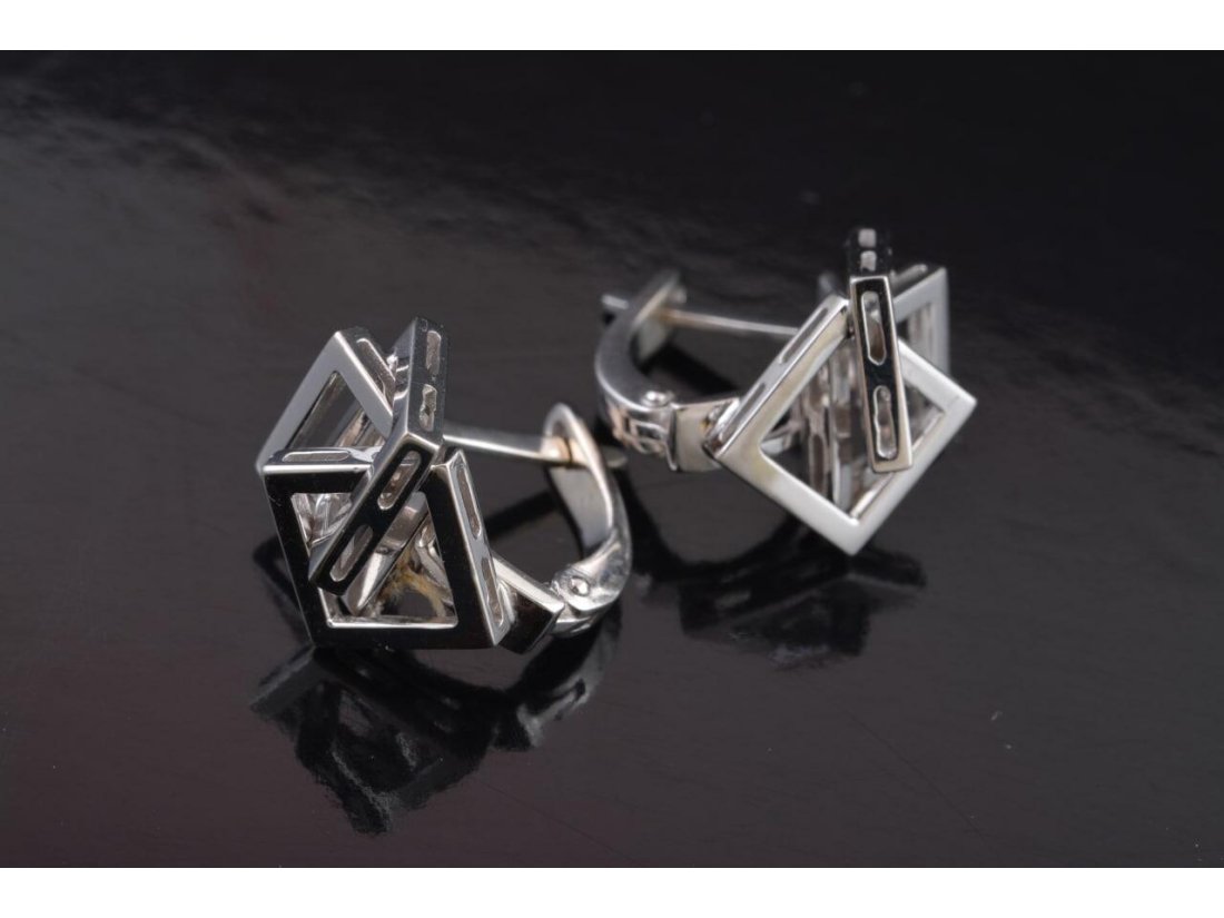 Сережки жіночі "Геометрія" - Фото1 Сережки жіночі "Геометрія"