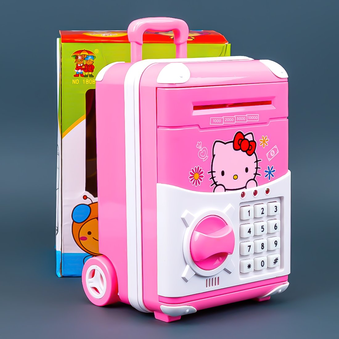 Дитяча валіза скарбничка Кішечка рожева