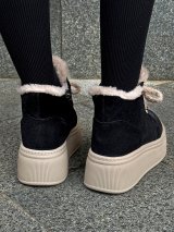 Зимові черевики з натуральної замші з м’яким хутром усередині INNOE 777562-3 Чорний