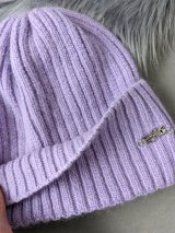 Стильна жіноча шапка рельєфної в'язки INNOE 950868-1 Лавандовий