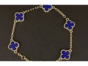 Браслет у стилі Van Cleef з лазурітом - Фото Браслет у стилі Van Cleef з лазурітом - Купити