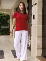 Блузка-футболка INNOE 55008-24 Винний червоний