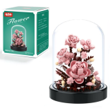 Конструктор Blocks Building Квітка в колбі Рожеві півонії 14 см