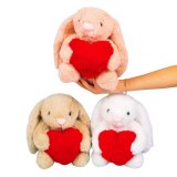 М'яка іграшка Зайчик із серцем 23 см