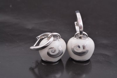 Сережки з емаллю у стилі Chantecler, срібло