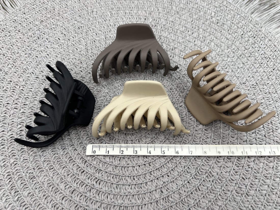 Краби для волосся. Французький пластик. 7 см. - Кристалік