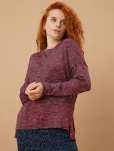 Бордова кофта з м'якого трикотажу 230207-3