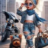 Маленька модница 40х50 - Фото1 Маленька модница 40х50 оптом, фото 12566