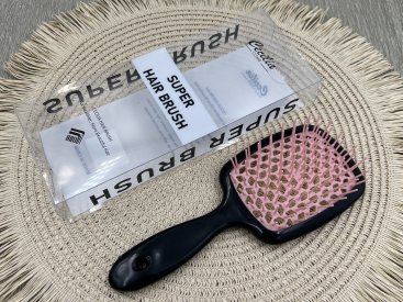 Гребінець для волосся в коробочці. Глянець Чорно-персикова - Купити