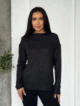 Гольф з люрексовим напиленням INNOE 230208-23 Чорний