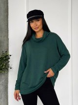 Туніка вільного силуету INNOE 230222-4 Темно-зелений