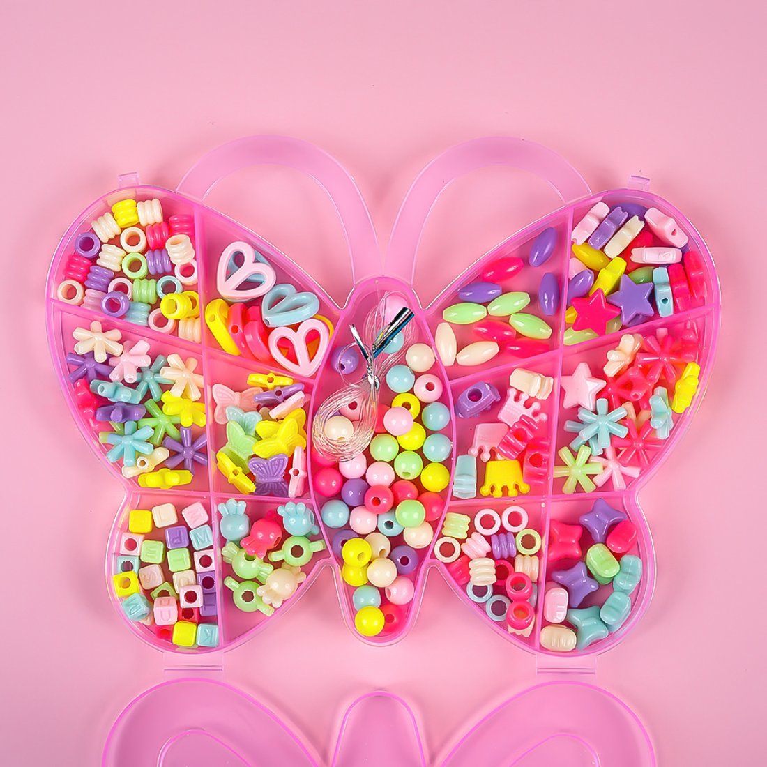 Набір намистин для плетіння браслетів Метелик 18 см