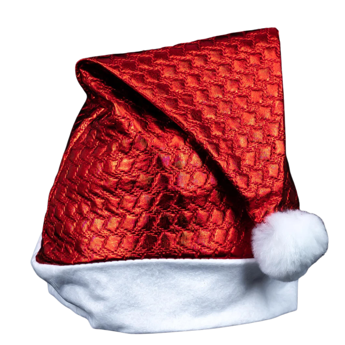 Новорічні шапки рифлені червоні 40 см