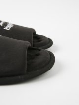 Чоловічі домашні капці Класичні з принтом Source of happiness, відкриті Чорні анатомічні - Купити