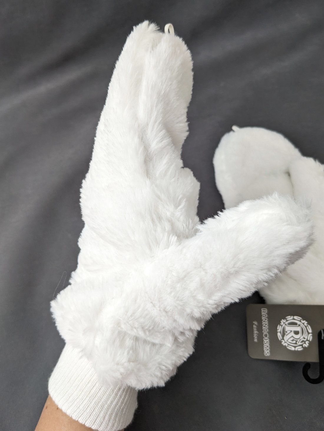 Теплые перчатки с мехом INNOE 85005-6 Белый - Innoe