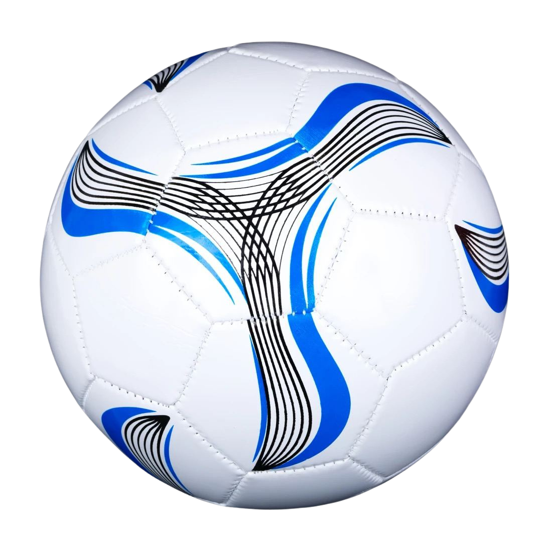 М'яч футбольний біло-синій 68 см