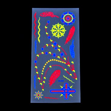 Неонові татуювання Пір'я 21 см - Купити