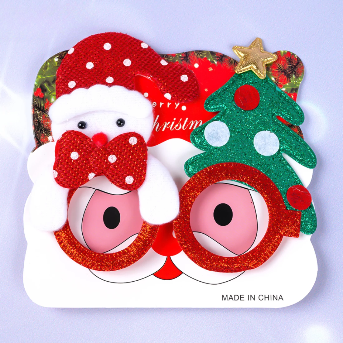 Новорічні окуляри Ялинки та Сніговики 13 см - Pobut