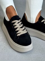 Кросівки casual чорний замш INNOE 777526-2 Чорний
