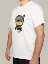Чоловіча футболка, біла з принтом аватара Military Hopper 809 - Футболки з принтами - Hopper