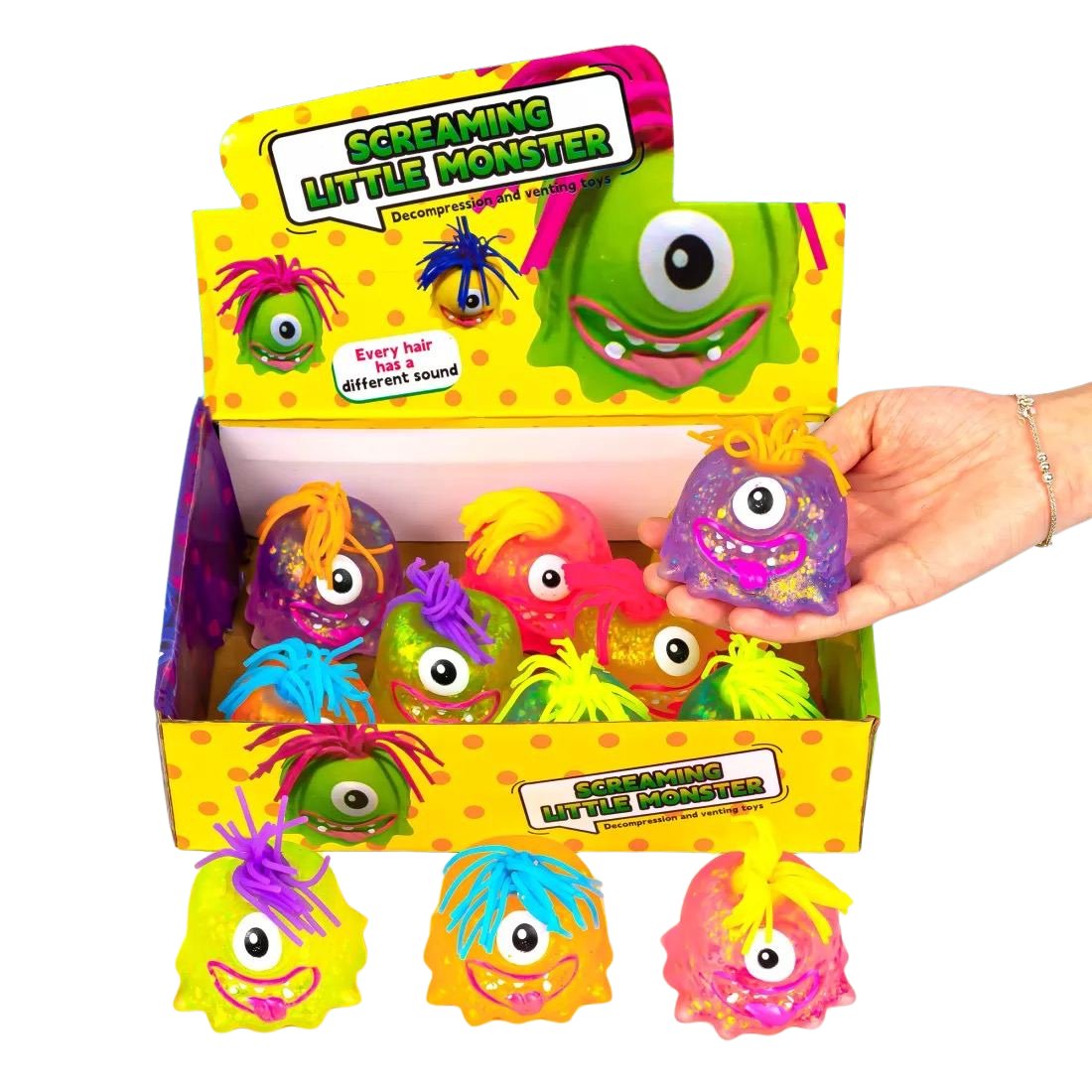 Антистрес жуйка-тягучка Волосатик 7 см