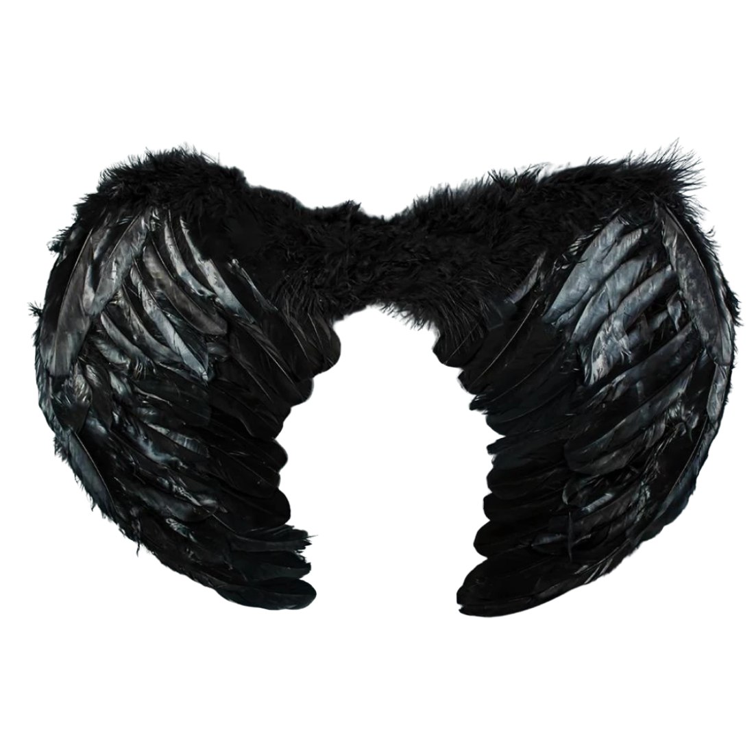 Крила ангела з пухом чорні 40×55 см