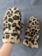 Зимові рукавиці з штучного хутра з принтом леопард INNOE 85005-4 Леопардовий