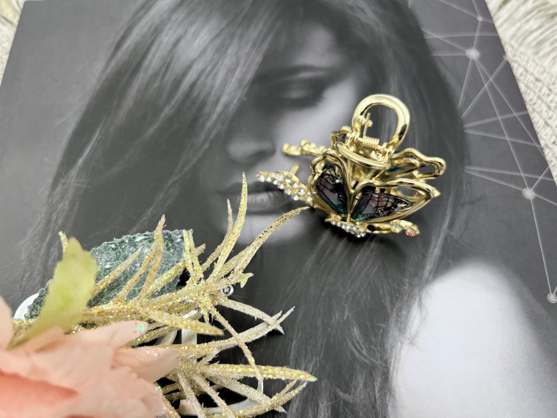 Металеві краби для волосся. "ZAYA" 6 см . - Кристалік