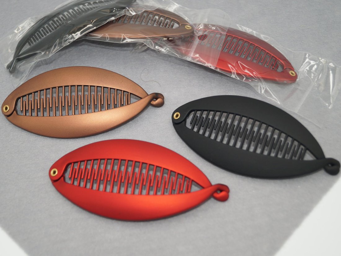 Заколка Банан. 12,5 см. Матова.