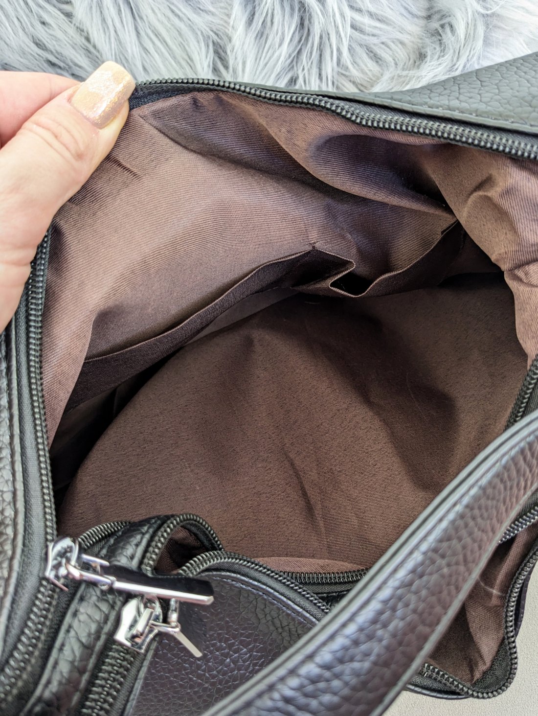 Сумка-рюкзак на блискавках для міського стилю INNOE 350014-1 Чорний