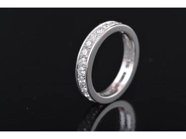 Обручка-доріжка із діамантами у стилі Tiffany - Купити