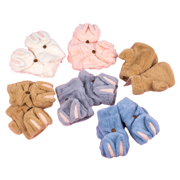 Дитячі хутряні рукавички-рукавиці Вушка 6 пар - Купити