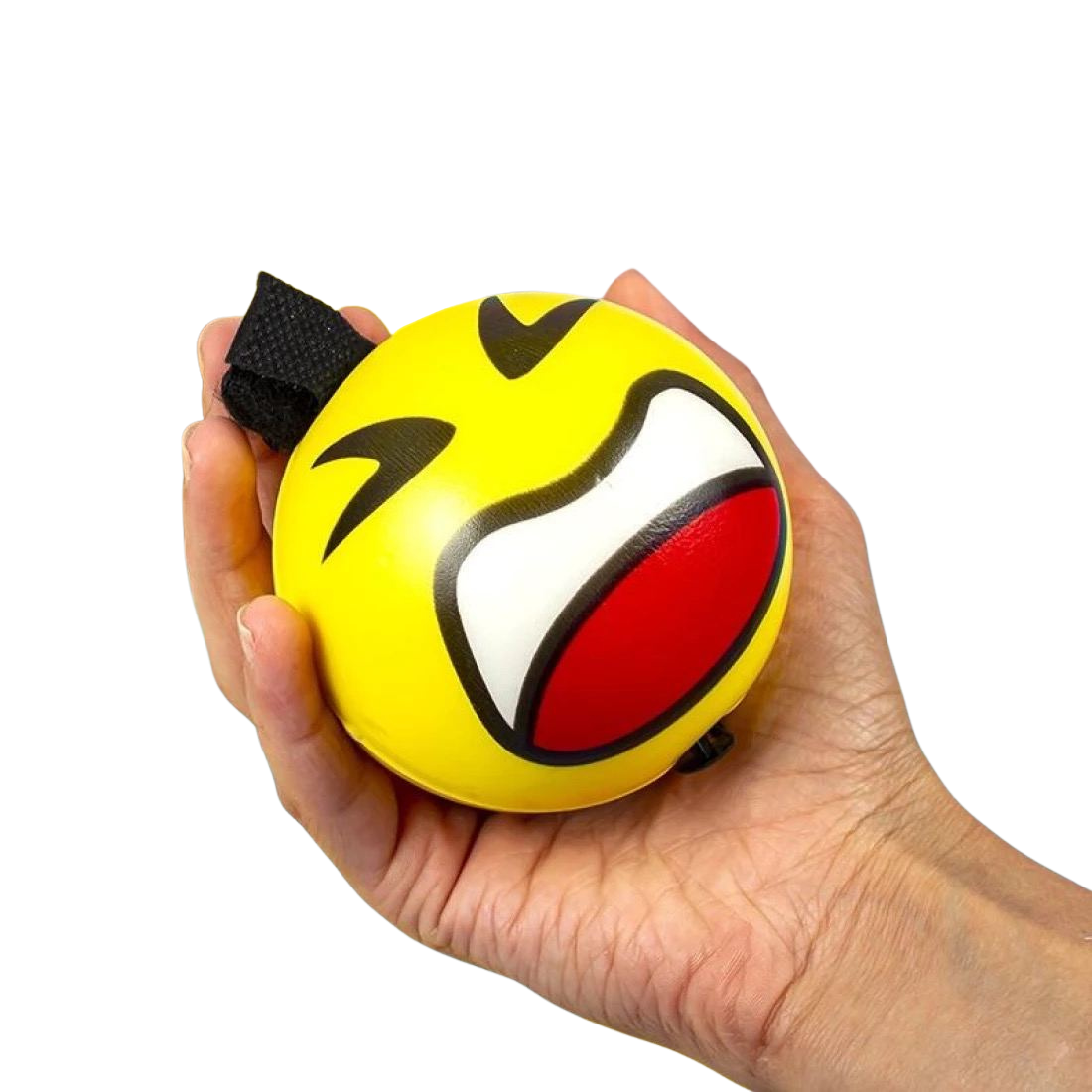 Поролонові м'ячі Смайли на гумці 7,6 см