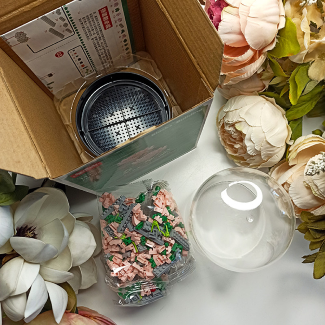 Конструктор Blocks Building Квітка в колбі Рожеві троянди - Pobut