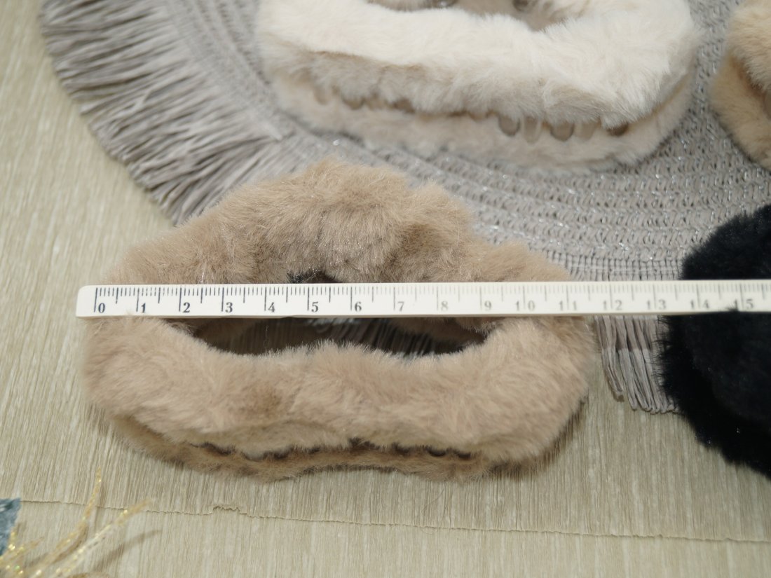 Краби для волосся 11.5 см. Штучне хутро. - Кристалік