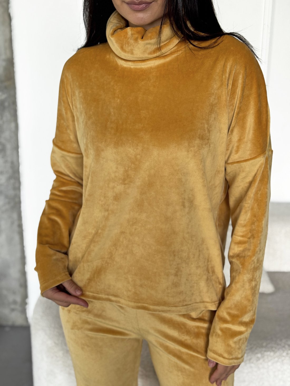 Жіночий костюм oversize з м’якого трикотажу INNOE 210366-2 Гірчичний - Innoe