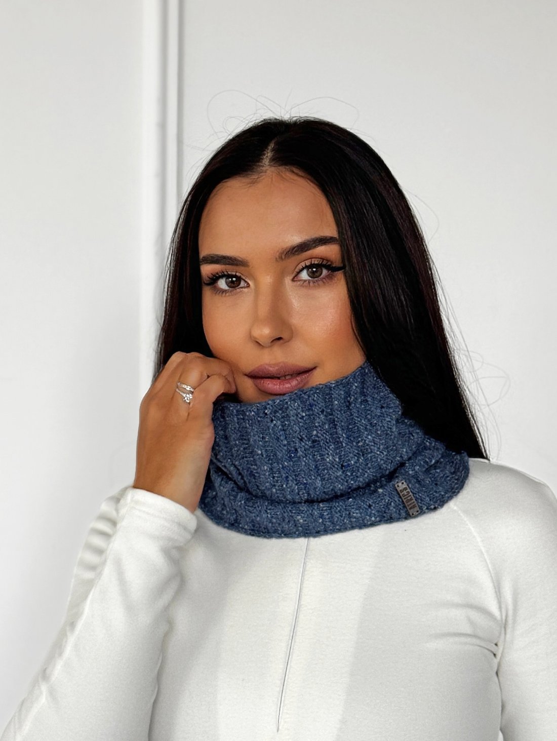 Теплий жіночий снуд-бафф INNOE 950642-1 Блакитний