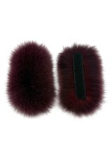 Аксесуар до капців пухнастиків Family Story Натуральне хутро песця Бордо (Бордовий) - Family Story