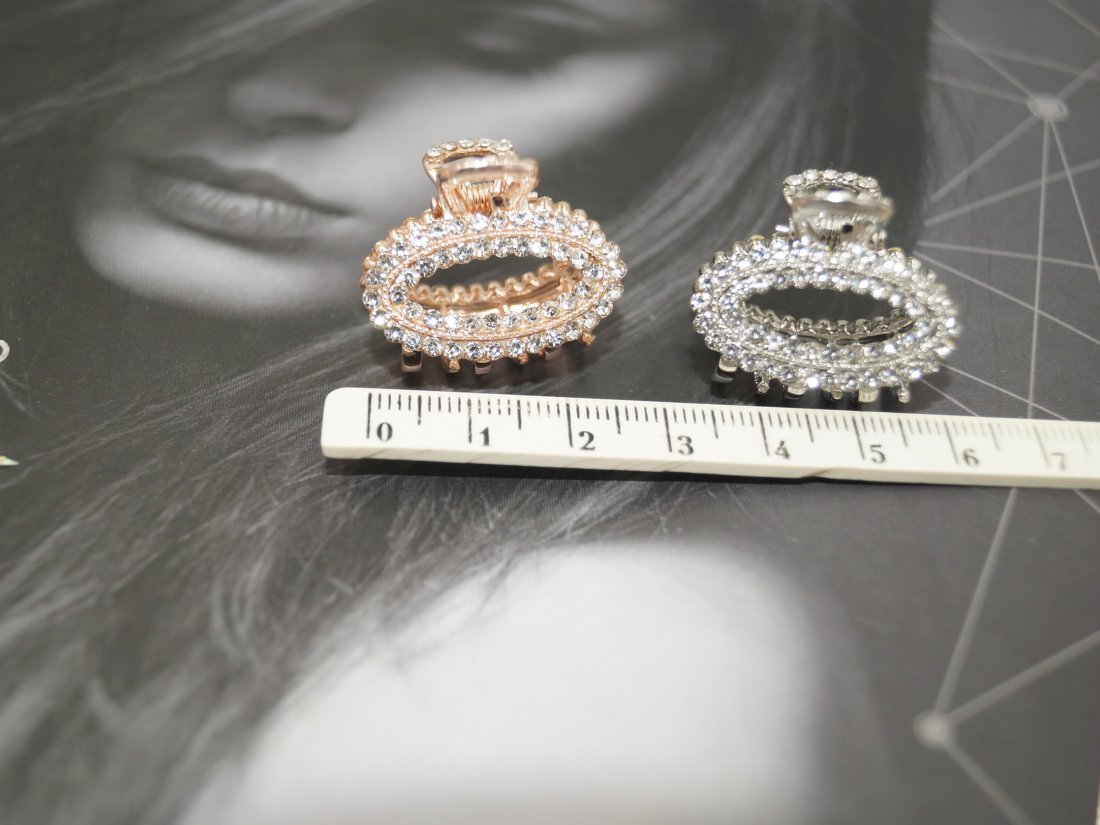 Металеві краби для волосся. &quot;ZAYA&quot; 2.5 см. - Кристалік