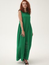 Довга лляна сукня із вишивкою "Троянди" 270189