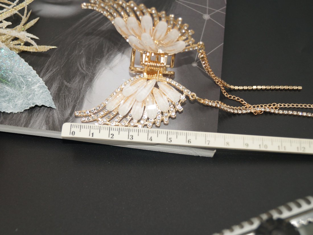 Металеві краби для волосся. 6 см. - Кристалік