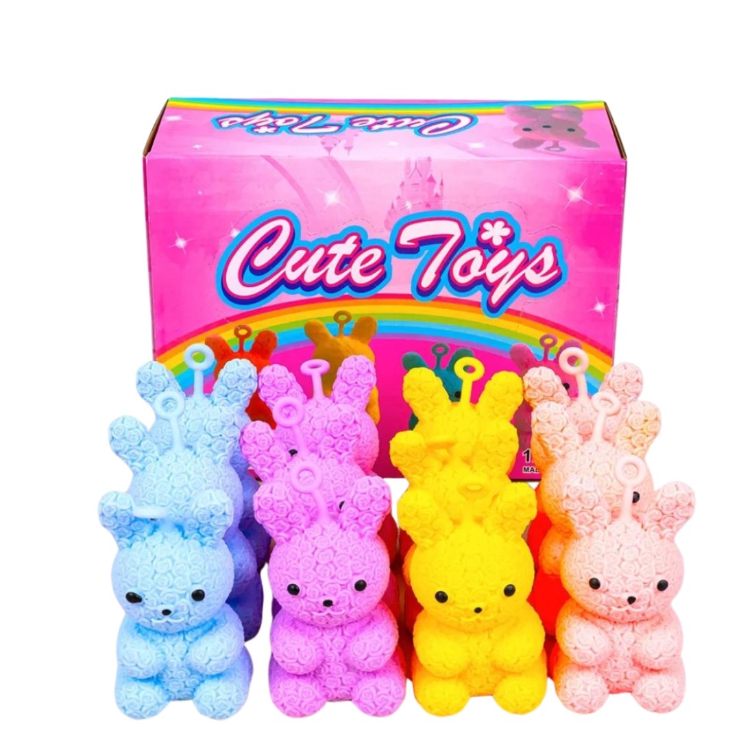 Сяючі Зайчики з троянд 11 см