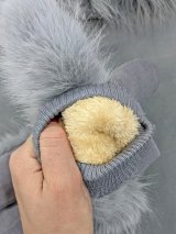 Хутряні рукавиці з утепленням та зручним манжетом INNOE 85005-1 Світло-сірий