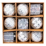 Ялинкові кулі Сяйво Різдва 7 см, 9 шт., набір