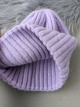 Стильна жіноча шапка рельєфної в'язки INNOE 950868-1 Лавандовий